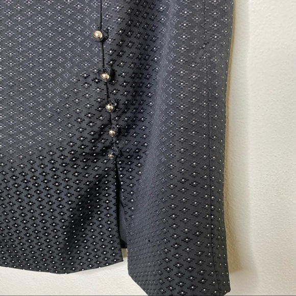 H:ours Revolve Elsa black puff sleeve one shoulder mini dress - Picture 3 of 7